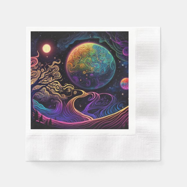 Alien planet landscape  napkin (Front)