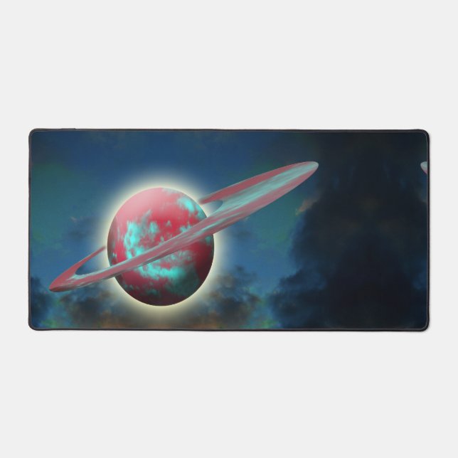 Alien Planet Outer Space Science Fiction Theme Desk Mat (Front)