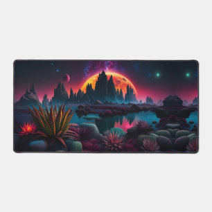  Alien planet Setting Moon Desk Mat