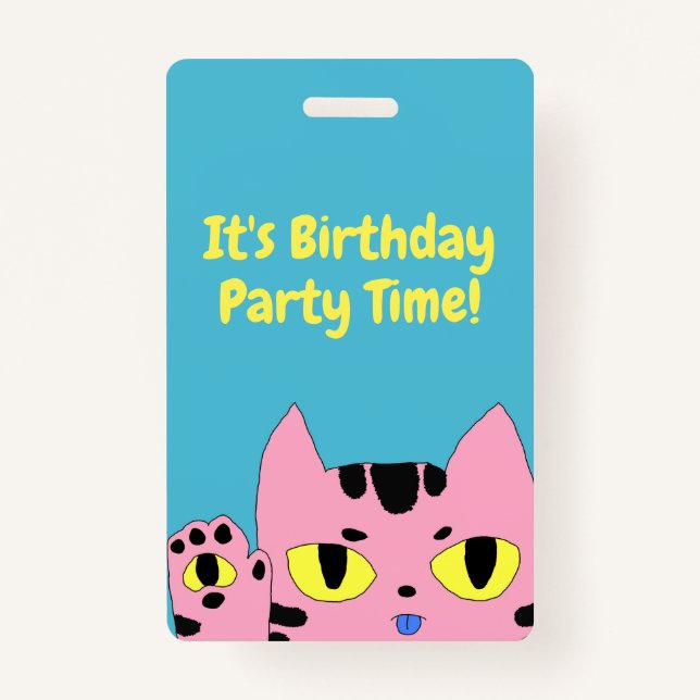 Alien Pocket Cat Badge (Front)