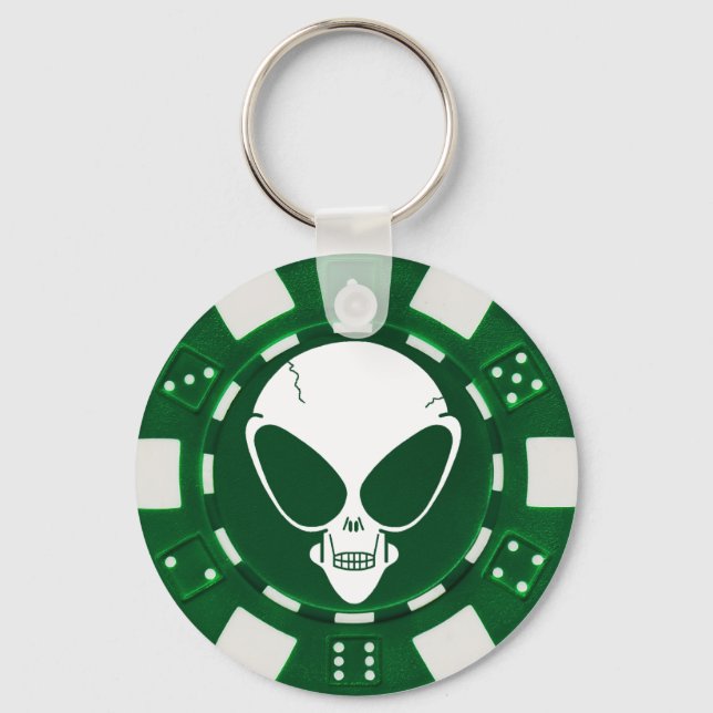 alien poker chip alternate keychain (Front)