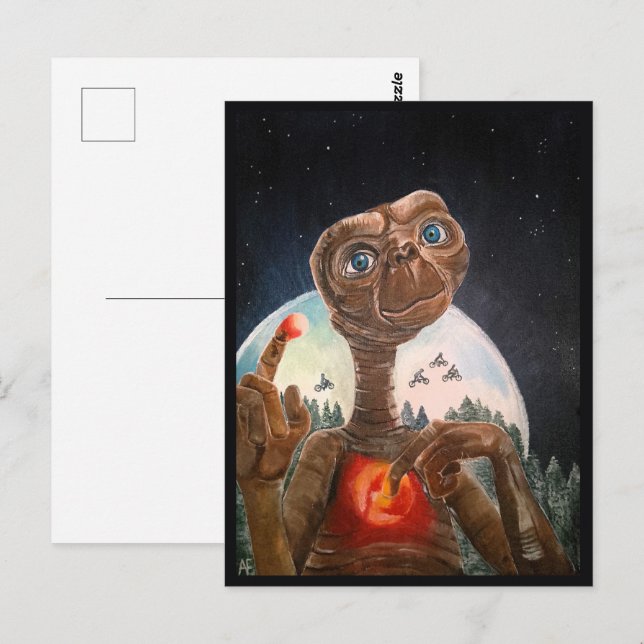 Alien Portrait Painting by Alfred Fox Collectible Postcard (Front/Back)