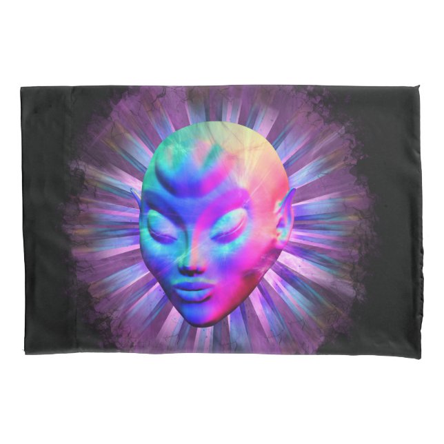 Alien Psychedelic Meditation Pillowcase (Front)