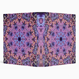 Alien Purple Psychedelic Kaleidoscopic Mandala Binder