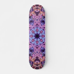 Alien Purple Psychedelic Kaleidoscopic Mandala Skateboard
