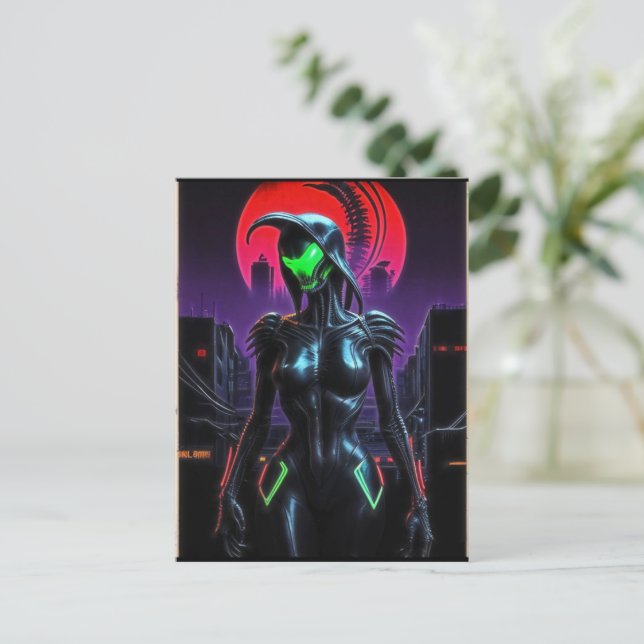 Alien Raven 03 Postcard (Standing Front)