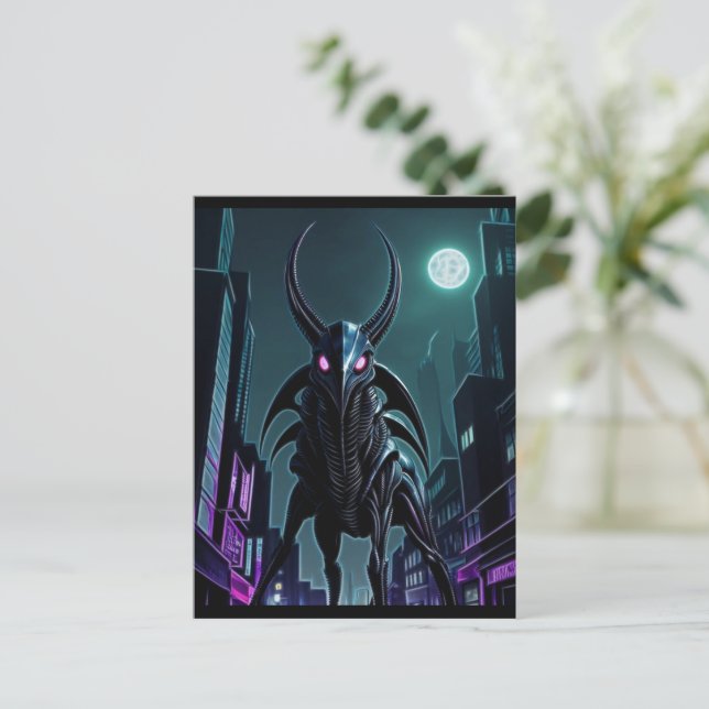 Alien Raven 06 Postcard (Standing Front)