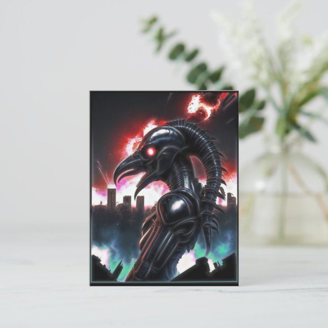 Alien Raven 12 Postcard (Standing Front)