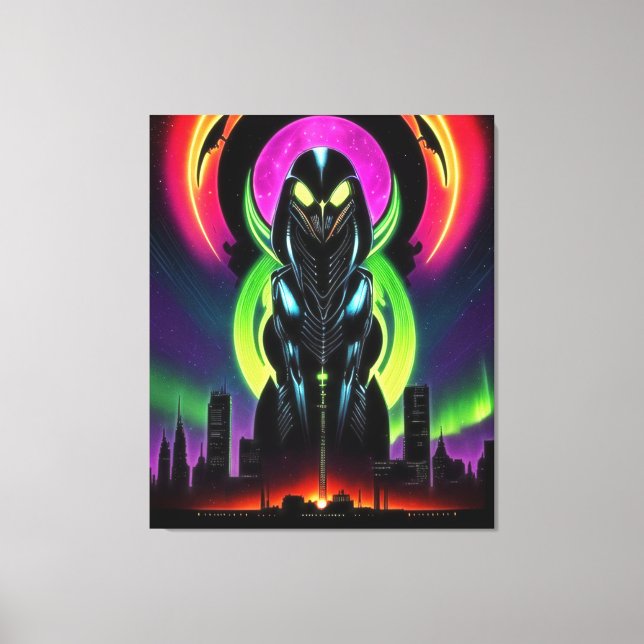 Alien Raven 13 Canvas Print (Front)