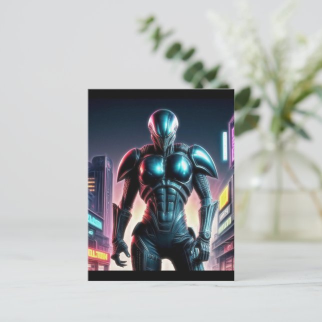 Alien Raven 14 Postcard (Standing Front)