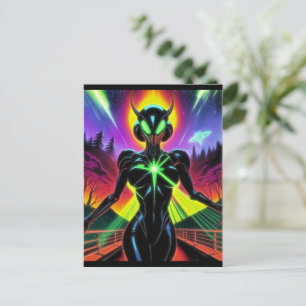 Alien Raven 26 Postcard