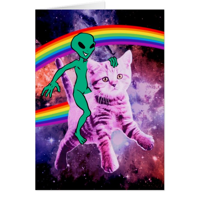 Alien rides a cat (Front)