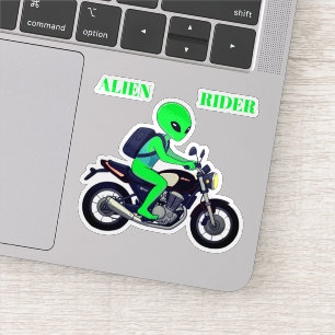 ALIEN RIDING MOTORCYCLE