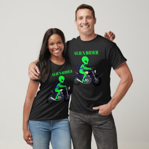 ALIEN RIDING MOTORCYCLE T-Shirt