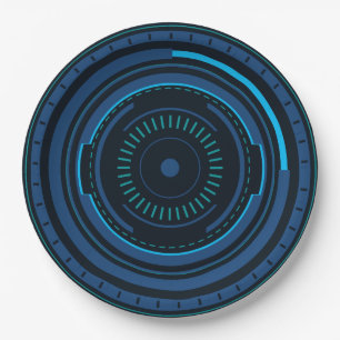 Alien Robot Eye Paper Plate