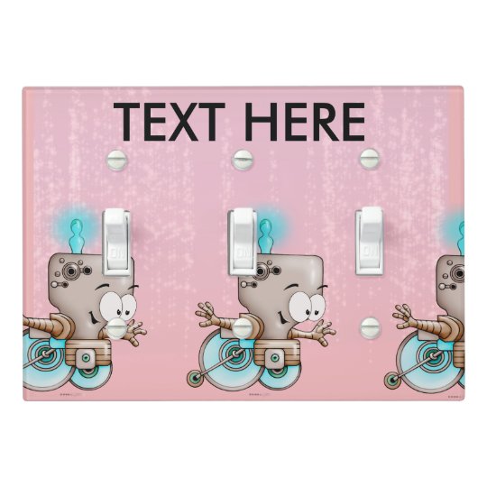 ALIEN ROBOT WHEEL CHAIR Triple Toggle lightswitch2 Light Switch Cover