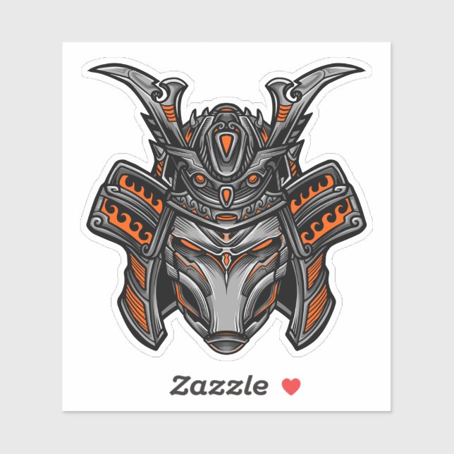 Alien Samurai Mask Orange (Sheet)