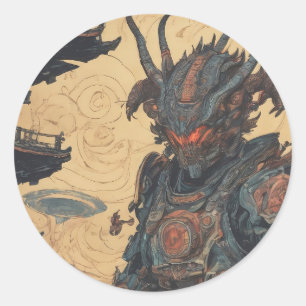 Alien Samurai Sticker