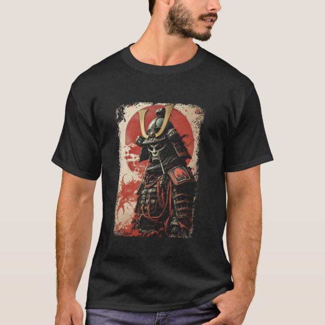 Alien Samurai Tee Japanese Sci-Fi Design Apparel U (Front)