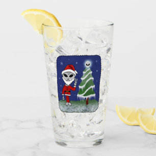 Alien Santa Glass