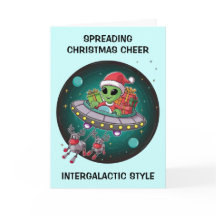 Alien Santa in UFO Christmas