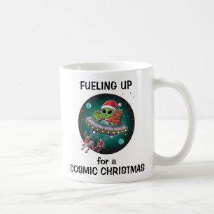 Alien Santa in UFO Coffee Mug