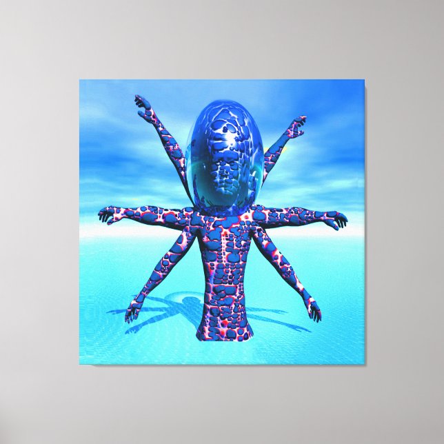 Alien Sculpture Canvas Print (Front)