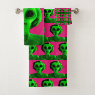Alien Self Portrait Bath Towel Set
