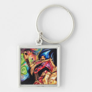 Alien Sentinel - Sci-Fi Art Keychain
