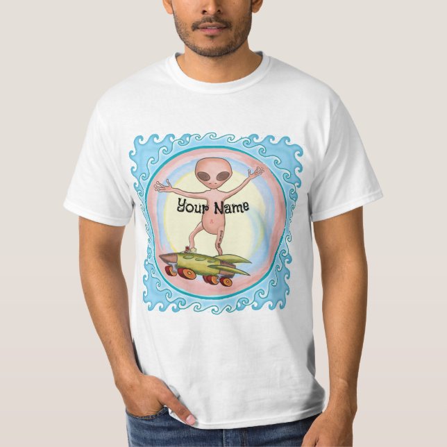 Alien Skater  T-Shirt (Front)