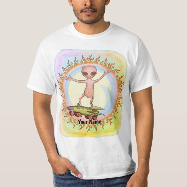 Alien Skater  T-Shirt (Front)