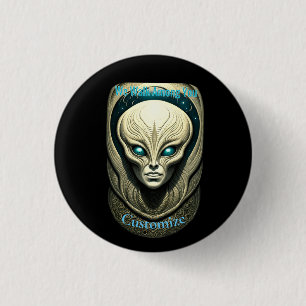 Alien skull Head Thunder_Cove 1 Inch Round Button