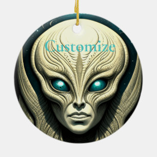 Alien skull Head Thunder_Cove  Ceramic Ornament