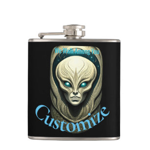 Alien skull Head Thunder_Cove Hip Flask