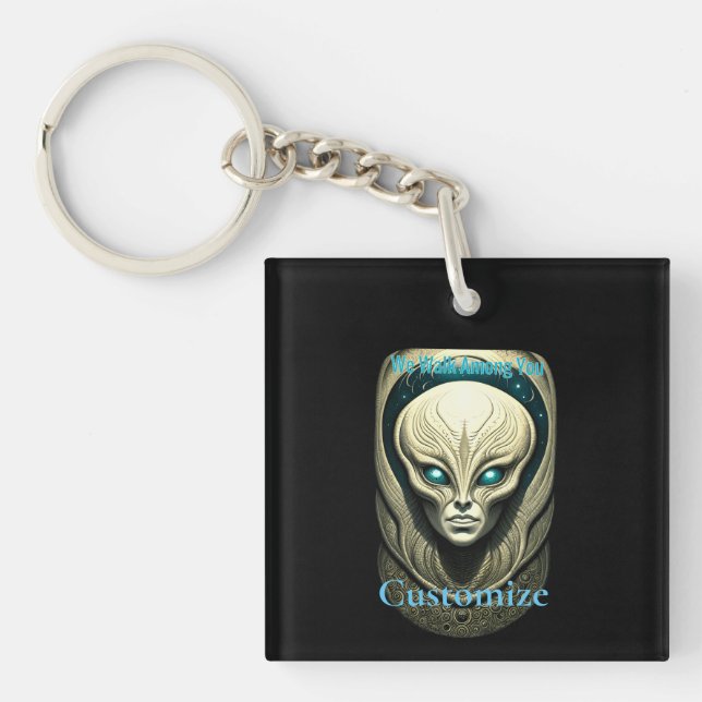 Alien skull Head Thunder_Cove  Keychain (Front)