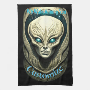 Alien skull Head Thunder_Cove  Kitchen Towel