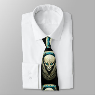 Alien skull Head Thunder_Cove  Tie