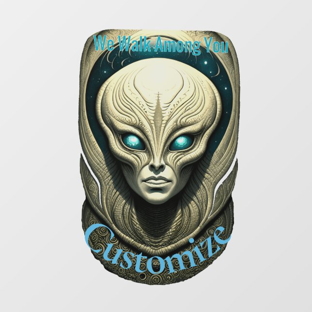 Alien skull Head Thunder_Cove  Window Cling (Sheet)