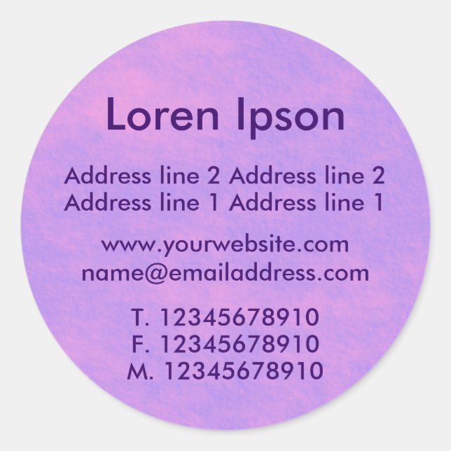 Alien Sky Business / Profile Classic Round Sticker (Front)