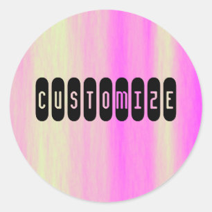 Alien Sky - Template Classic Round Sticker