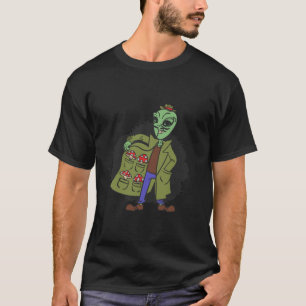 alien space aliens ufo fungi mushrooms T-Shirt