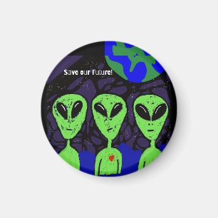 Alien space earth UFO Martian  Magnet