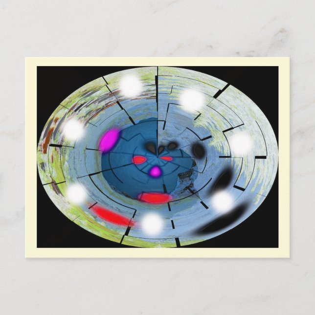 Alien space navigation art postcard (Front)