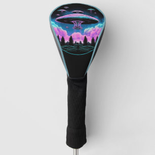 Alien Spacecraft Night Golf Driver Head Cover