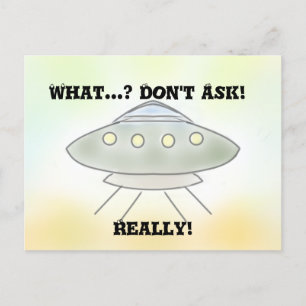 Alien Spaceship Postcard