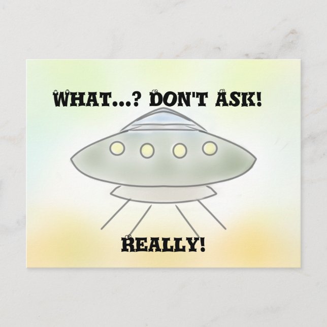 Alien Spaceship Postcard (Front)