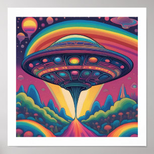 Alien Spaceship Poster