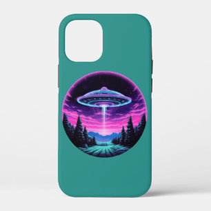 Alien Spaceship Retro Futuristic iPhone 12 Mini Case