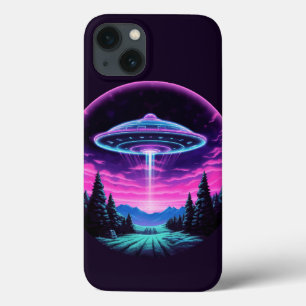 Alien Spaceship Retro Futuristic iPhone 13 Case