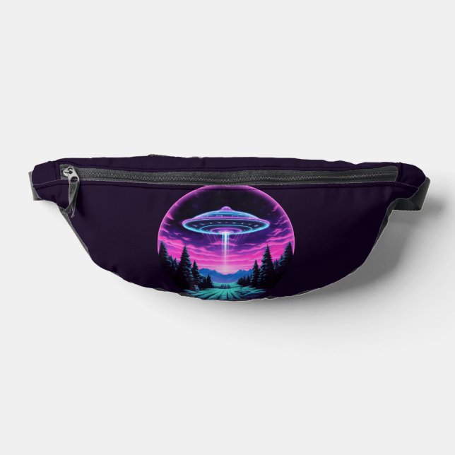 Alien Spaceship Retro Futuristic Fanny Pack (Lay Down)